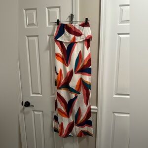 Anthropologie ViX Paula Hermanny Strapless Dress Multicolor